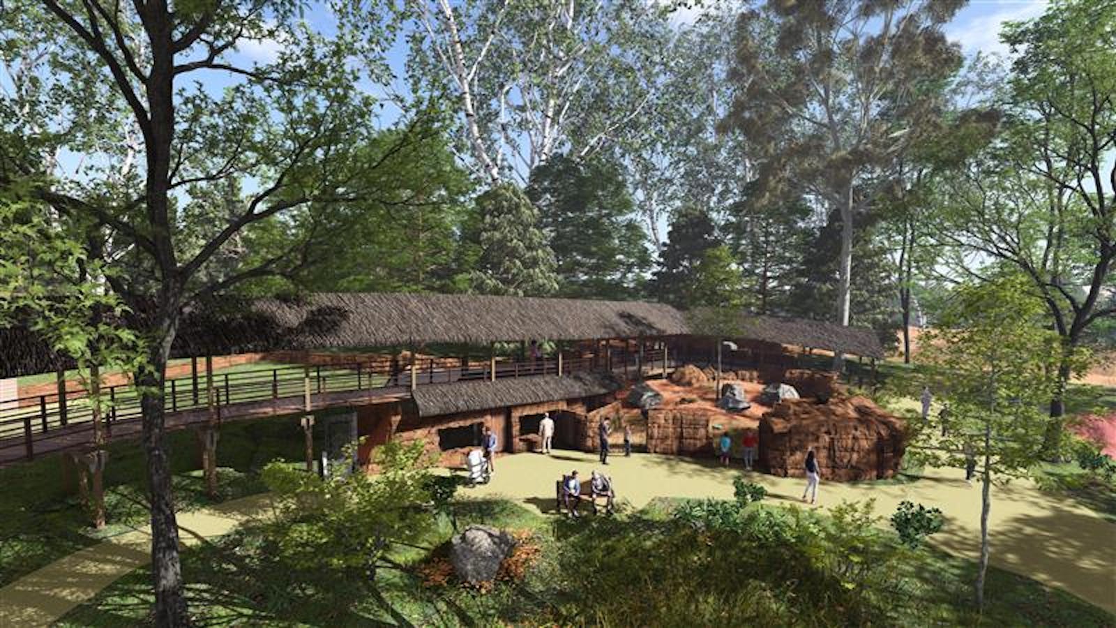 Luftbild av en ny yta på ZooParc de Beauval